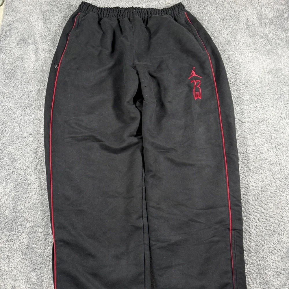 VTG Y2K Jordan 23 Rare Baggy Wide Leg‎ Sueded Track Joggers Pants Heavy Size XL